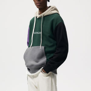 Sudaderas con capucha para hombre con bloqueo de Color personalizado de alta calidad, informales, de Color sólido, cómodas, transpirables, 100% algodón, bolsillo polar 2026 - Product Image 4