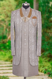 Adorable, fabuleux, parfait, confortable, pour hommes, broderie indowstern Sherwani, fonction de mariage, Occasion spéciale, matériau riche - Product Image 3