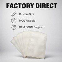 Pochette personnalisée transparente à fond plat, qualité alimentaire, thermoscellable, en plastique, pour snacks et café, avec gravure OEM