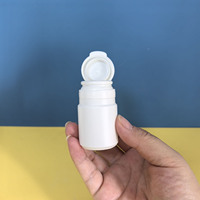 Mini flacons de pilules HDPE blancs recyclables de 30ml 30cc couvercles détachables vides de conteneur de tablette de capsule de médecine pour la sérigraphie
