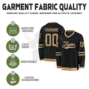 Maillots de hockey sur glace respirants entièrement brodés de qualité supérieure, uniformes d'équipe personnalisés authentiques pour hommes, femmes et adultes, vente en gros - Product Image 3