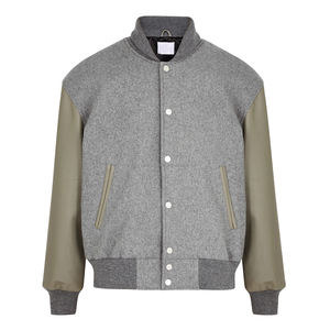 Veste d'université d'hiver pour hommes de haute qualité manches en cuir nouveauté décontracté Baseball Patchwork Logo Design fabricant direct - Product Image 5