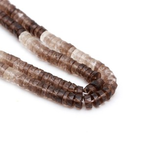 Rueda de neumático de cuarzo ahumado, cuentas en forma de Heishi, hebra de piedras preciosas marrones naturales para pulsera, collar, fabricación de joyas, estilo hecho a mano - Product Image 6