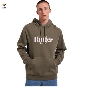 Sudaderas con Capucha de Algodón y Forro Polar de 430 g/m² para Hombre, Personalizadas OEM, Corte Regular, con Bolsillo y Estampado, para Invierno - Product Image 1