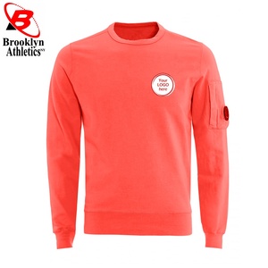 Sweat-shirt à col rond EcoSmart pour hommes, molleton en mélange de coton pour l'hiver, motif brodé et solide, fourniture en gros - Product Image 5