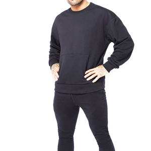 Sweat-shirt décontracté à manches longues pour hommes de meilleure qualité hiver chaud couleur unie pull nouveau Style Streetwear teint uni - Product Image 3