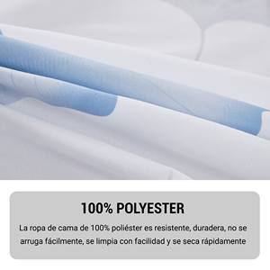 Ensemble de housse de couette 3 pièces 100% coton avec drap-housse et taies d'oreiller, motif végétal, style simple pour usage domestique - Product Image 5