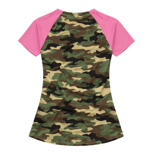 T-shirt à manches régulières pour femmes de la sororité, rose et vert, vêtements décontractés écologiques, été - Product Image 4