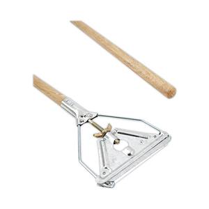 Manche de balai en bois Boardwalk Junior Natural Quick Change 0,88 po Diamètre X 54 pouces Style de design industriel à tête métallique pour sol - Product Image 2