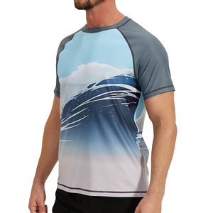 Camiseta de playa de manga corta para hombre, material de poliéster resistente al viento y sostenible, camiseta 100% algodón para hombre, corte holgado, poliéster - Product Image 6