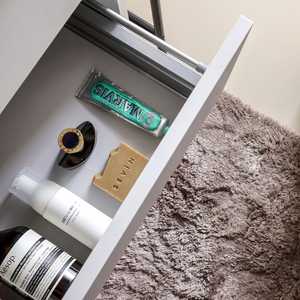 Gabinete de Baño Suspendido en la Pared de 100 cm con Cajón Blanco Efecto Madera Shanghai - Product Image 5