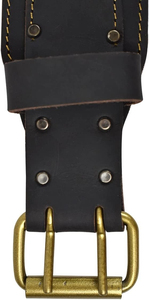 Outils de charpentier en cuir huilé avec bretelles rembourrées, ceinture de charpentier avec bretelles et pochettes, double en gros - Product Image 2