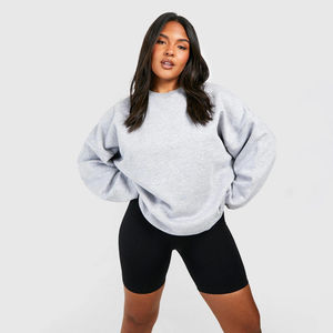 เสื้อสเวตเชิ้ตคอกลมผ้าฝ้ายขนแกะสำหรับผู้หญิงเสื้อแนวสตรีทสำหรับฤดูหนาวออกแบบได้ตามต้องการ - Product Image 2