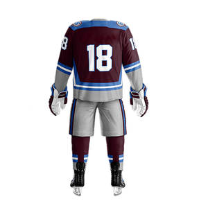 Uniforme de hockey sur glace pour hommes de qualité supérieure, léger, prix de gros, entièrement personnalisé, anti-rides, uniforme de hockey sur glace pour hommes - Product Image 3