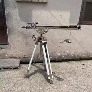 Hot Bán Cao Cấp Sang Trọng Brass Kính Thiên Văn Nâu Với Chân Máy Hải Lý Thiết Kế Bạc Mạ Brass Kính Thiên Văn Chất Lượng Sản Phẩm - Product Image 1