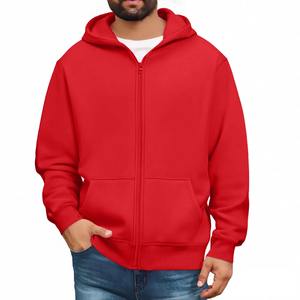 Sudaderas con capucha y Jersey con cremallera de algodón 100% para hombre, sudaderas con capucha, forro polar informal para Otoño/Invierno, ajuste Regular transpirable - Product Image 4