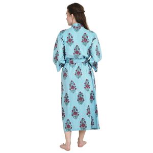 Boho Style Kimono Robe De Bain En Pure Coton Avec Fleurs Cardigan La Mode Pour Printemps Et t Robe De Chambre De Jour - Product Image 2