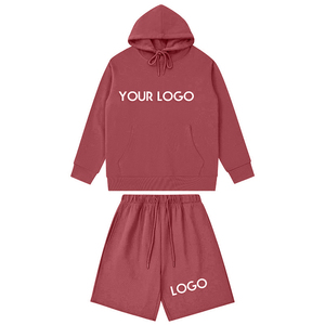 Custom Street Wear Men's Hoodies Shorts Sweatsuit Tracksuit Custom Logo 3D Puff Print Oversized Hoodie and <b>Sweatpants</b> <b>Set</b> Men - Product Image 5