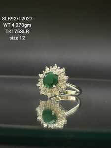 Bague pour femme moderne en pierres précieuses en cristal de couleur mélangée bague en zirconium belle bague en argent S925 micro-incrusté de pierres précieuses - Product Image 2