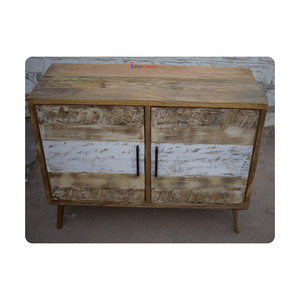 Mueble de Baño Multifuncional de Madera de Mango Maciza Moderna Hecha a Mano con 2 Puertas, Curvado a Mano, Muebles de Interior Personalizados, Venta al por Mayor - Product Image 5