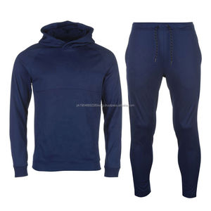 Ensemble survêtement pour homme, sweat-shirt à capuche et pantalon de survêtement personnalisés avec impression sérigraphique, 100% coton - Product Image 1
