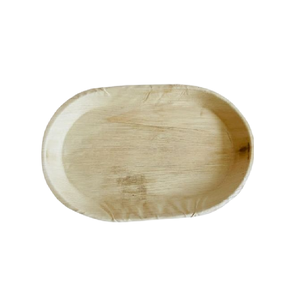 Bandeja para servir ovalada profunda de hoja de palma de areca desechable biodegradable de 22x12 pulgadas de la mejor calidad, plato multiusos ecológico - Product Image 1