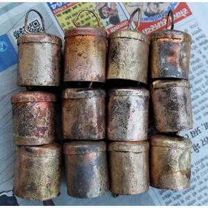 Clochettes en fer rustique style shabby chic, hauteur 1,75, objets décoratifs en gros - Product Image 4