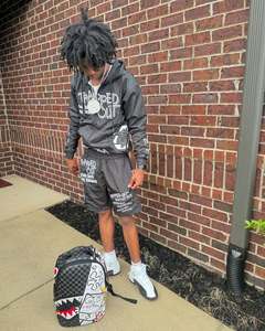 Joggers de verano para mujer bordado personalizado estampado Logo cortavientos media cremallera pantalones cortos de nailon conjuntos cortos atléticos chándales para hombres - Product Image 3