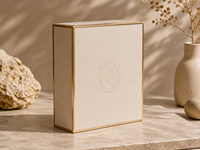 Boîte cadeau personnalisée de luxe en forme de livre, en papier artistique gaufré avec dorure à chaud, impression UV, pour compléments alimentaires, flacons de vitamines et capsules, idéale pour les fêtes.