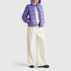 <b>Women's</b> Winter <b>Jacket</b> New Style Waterproof <b>Zip</b>-<b>Up</b> Puffer Coat Collar Hooded Breathable Quilted Design Loose OEM ODM Cotton - Product Image 6