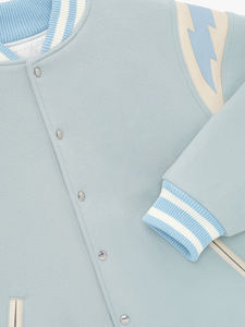 Chaquetas Varsity Personalizadas para Hombre, Casuales, Talla XL, Transpirables, de Poliéster, con Mangas de Cuero para Niños, Lisas, Bordadas, Estilo Letterman - Product Image 3