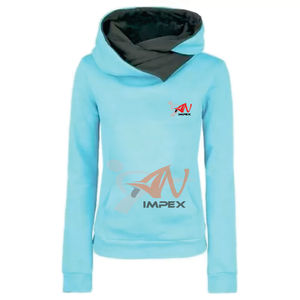 Pull à capuche personnalisé de haute qualité pour sweat-shirt d'hiver unisexe avec logo matériau flexible pour femmes - Product Image 1