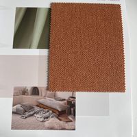 Couleur unie 100% polyester tissu de luxe lin de chanvre collé tissu déco pour la maison Textile canapé chaise jouet meubles