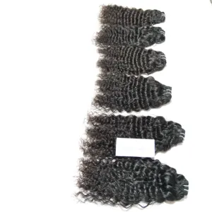 Fasci di capelli umani vergini grezzi non trasformati del tempio dell'India meridionale 100% estensioni di capelli umani indiani crudi