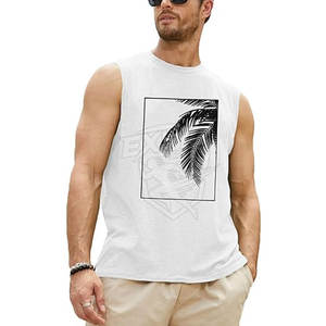 Débardeurs en coton sérigraphiés en gros, de haute qualité, respirants, pour le sport et la gym - Product Image 2