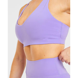 Soutien-gorge de sport Vibrant Violet Staple de haute qualité bretelles arrière réglables décolleté en V lisse et dernières femmes Fitness soutien-gorge de sport - Product Image 1