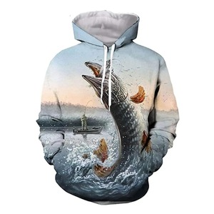 3D impreso atún pesca patrón hombres Sudadera con capucha calle sudadera Unisex Casual pulóver otoño chaqueta ropa deportiva - Product Image 3