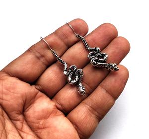 Boucles d'oreilles longues en laiton pour femmes Boucles d'oreilles pendantes à la mode pour filles - Product Image 3