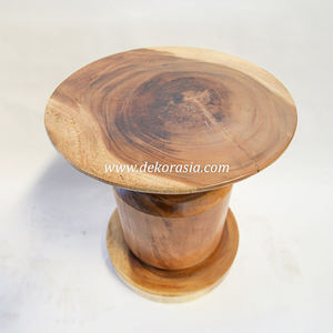 Tabouret en bois de suar écologique, fait à la main avec du bois naturel pour le salon, la terrasse ou les meubles de maison - Product Image 2