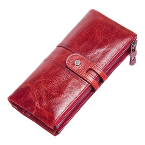 Custom Multi-Function Minimalist Leather <b>Wallet</b> Short Zipper Closure RFID Feature Polyester Lining Personalized Slim Card Holder - Product Image 5