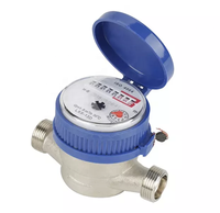 Ultrasonic Instrument Water Meter Type Dry Dial With Turbine Inside the Brass Meter Body