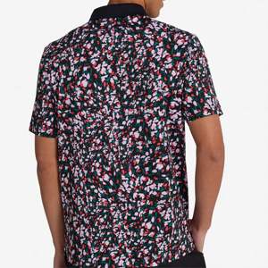 Streetwear couleur unie t-shirt personnalisé brodé impression logo uni 100% coton polyester hommes polos - Product Image 6