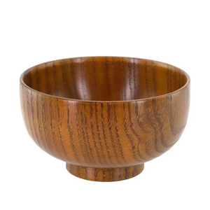 Hot selling large wooden <b>serving</b> <b>bowls</b> japanese for home restaurant and party use with stylish classic and antique - Product Image 1