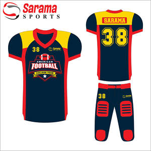 Uniformes de fútbol americano bordados de alta calidad personalizados equipo juvenil universitario 7 V 7 bandera uniforme de equipo de fútbol de Washington, - Product Image 3