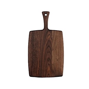 Planche à découper en bois d'acacia, marbre arrondi et fabriqué à la main, planche à fromage et pizza avec poignée, design personnalisé, vente en gros - Product Image 3