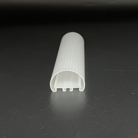 Diffuseur de lumière LED en PMMA pour PC, couvercle de tube linéaire extrudé sur mesure pour profilé de canal LED, vente en gros OEM d'usine