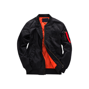 Chaquetas de bombardero informales para hombre más vendidas para el último patrón de invierno decorado con cuello levantado de tela de lona - Product Image 2