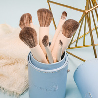 Dongshen – Étui à pinceaux classique en cuir PU imperméable de haute qualité, coloré, avec poils synthétiques, personnalisable avec logo, pour maquillage