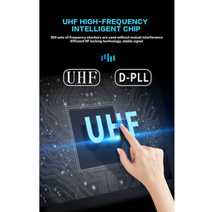 4-канальная беспроводная UHF-система микрофонов с XLR-разъемом, конденсаторный микрофон с шумоподавлением для профессионального аудио, совещаний, свадеб, домашнего караоке - Product Image 5