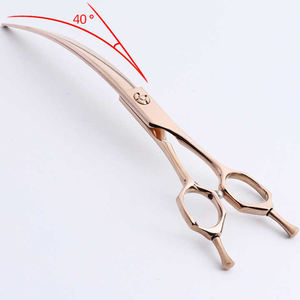 กรรไกรตัดผมโค้งสแตนเลสสำหรับมืออาชีพกรรไกรตัดขนสัตว์เลี้ยงสุนัข - Product Image 2